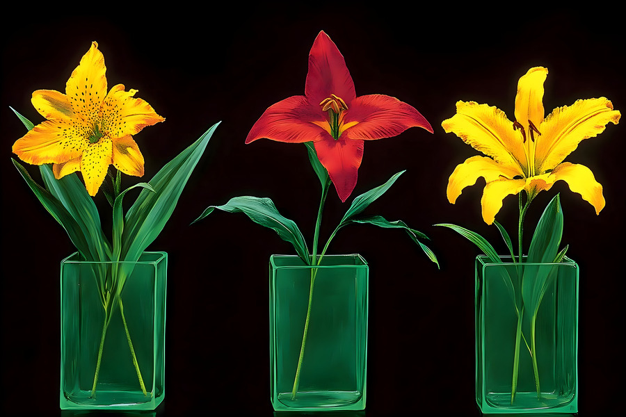 neon floral wall art modern decor