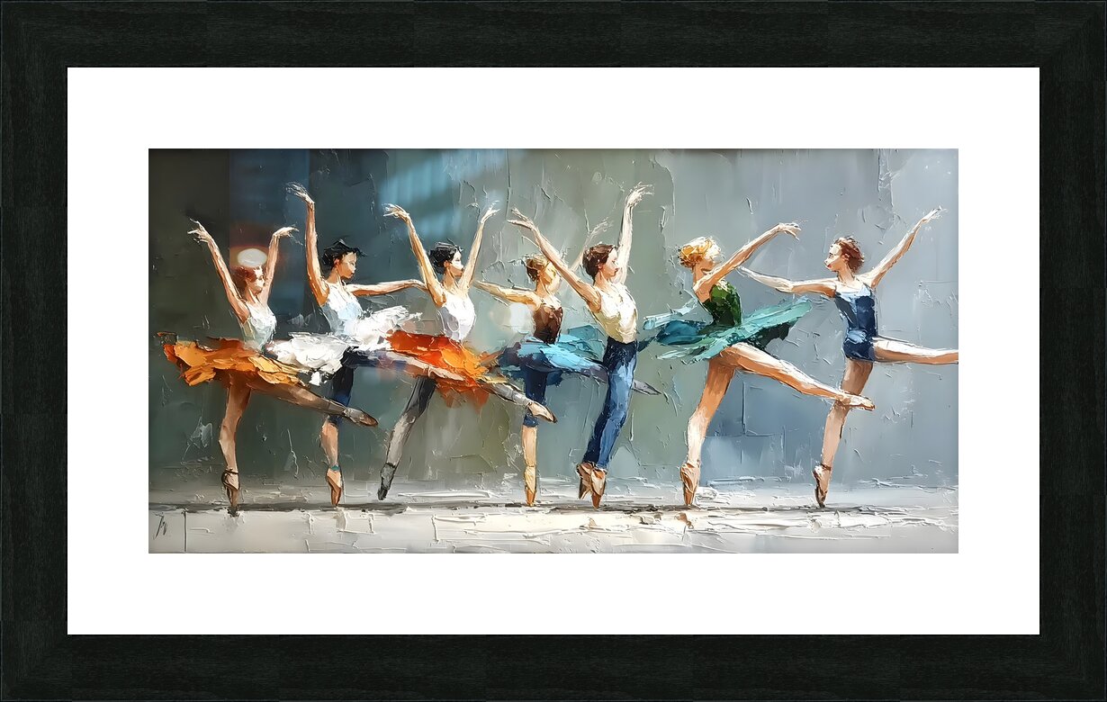 creative home office wall art - RHYTHM IN MOTION ballet dancers print