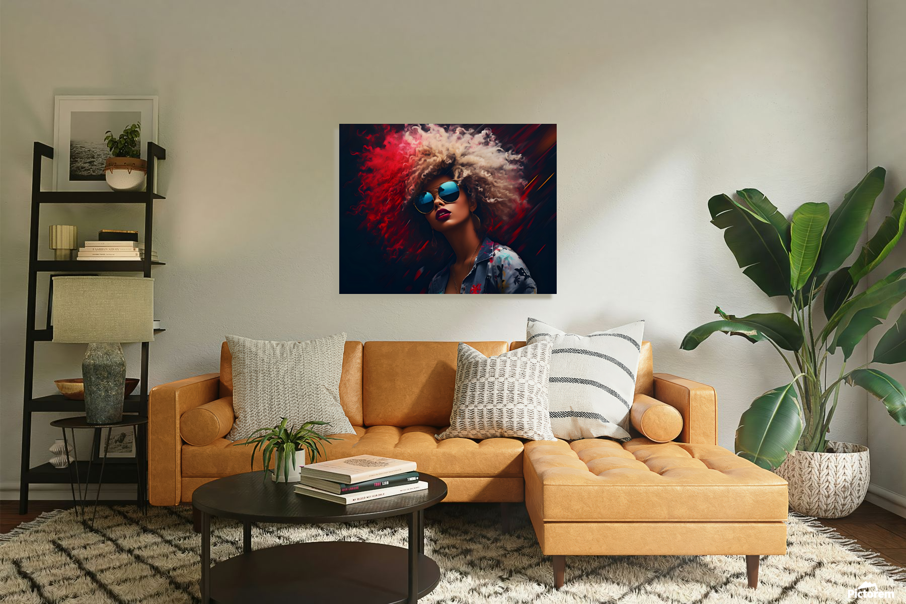 oversized vibrant wall art modern home