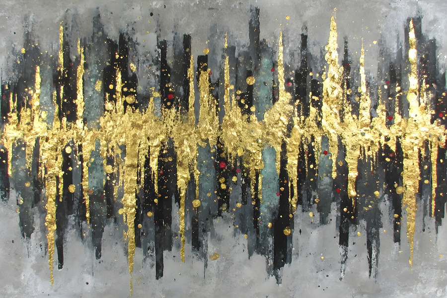 nature wall art modern interior alternative with abstract cityscape